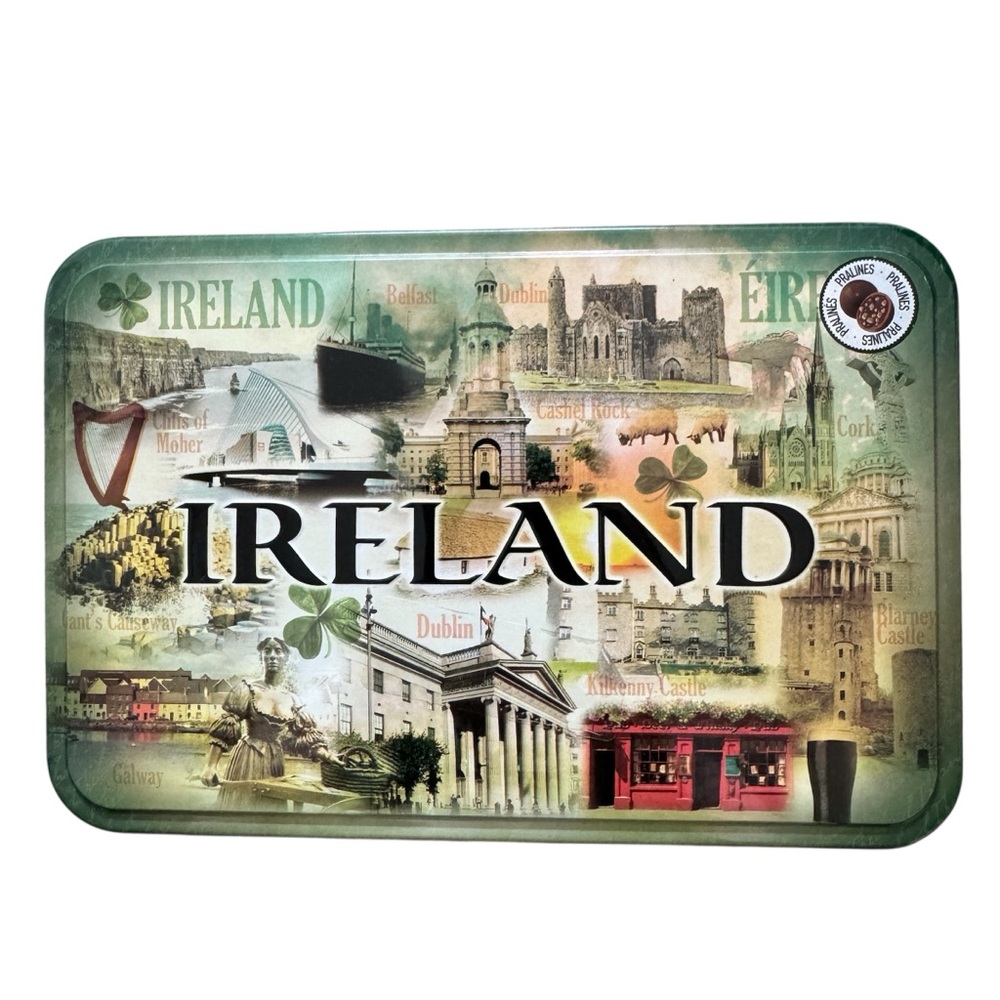 Carroll Irish Gifts Ireland Souvenir Chocolate Tin Box Empty